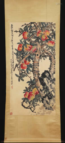 A Wu changshuo's peach painting