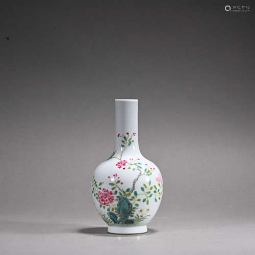 A famille-rose 'floral' vase