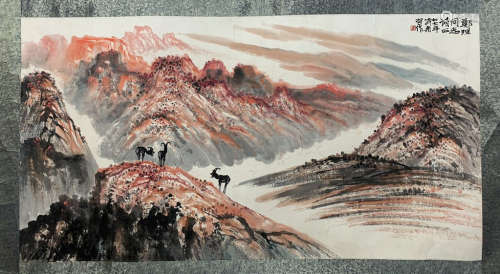A Fang jizhong's landscape painting(without frame)