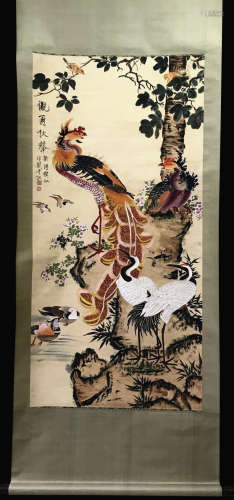 A Yu feian's phoenix painting