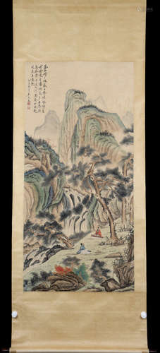 A Wu qinmu's landscape painting