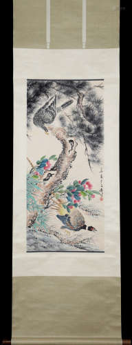 A Wang xuetao's chicken painting