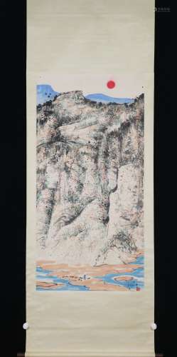 A Wu guanzhong's landscape painting