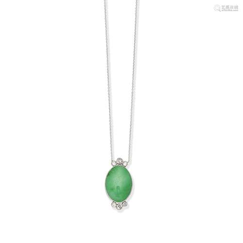 JADE AND DIAMOND NECKLACE