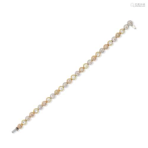 COLOURED DIAMOND BRACELET