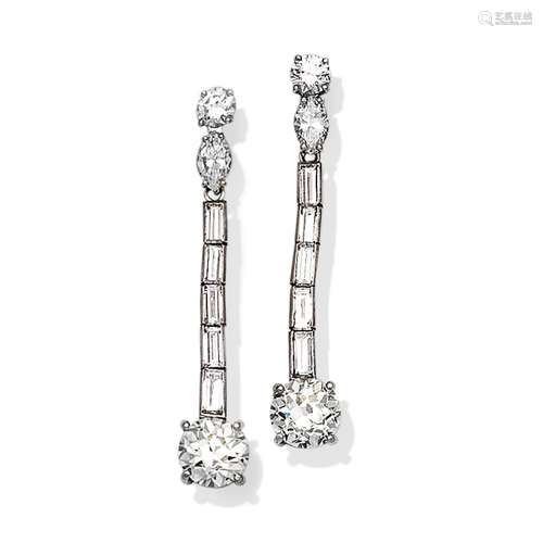 DIAMOND PENDANT EARRINGS