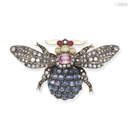 GEM-SET BEE BROOCH