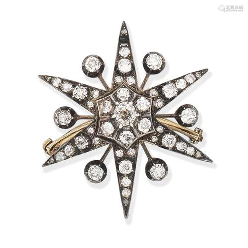 DIAMOND STAR BROOCH,