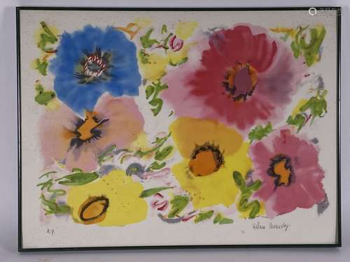 Helen COVENSKY (1925-2007). Fleurs. Lithographie signée marq...