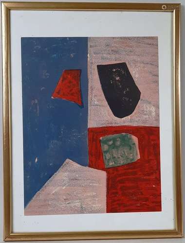 Serge POLIAKOFF (1900-1969). Composition. Lithographie. 31,5...