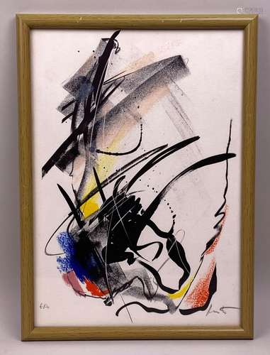 Jean MIOTTE (1926-2016). Composition. Lithographie en couleu...