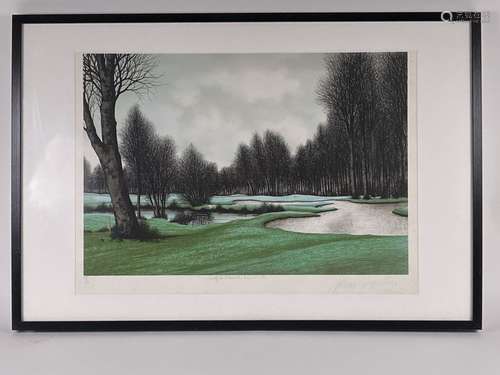 Jacques DEPERTHES (né en 1936). Le golf. Lithographie numéro...