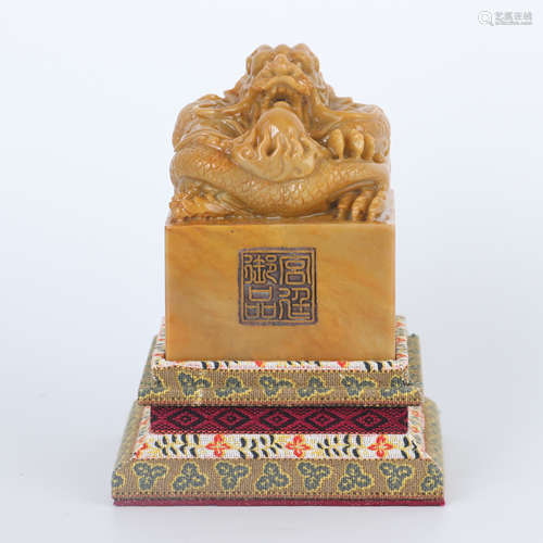 Tianhuang Dragon Pearl Square Seal