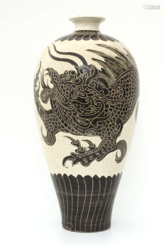 Cizhou Ware Dragon Meiping Vase