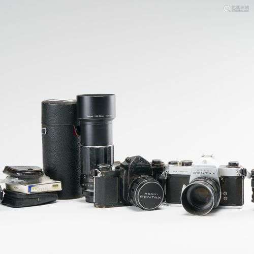 Appareil photographique. Ensemble de deux appareils Pentax e...