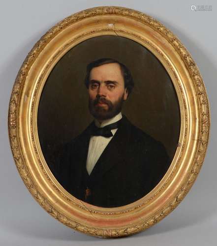 Hippolyte Dominique HOLFELD (1804-1872) Portrait d'homme Por...