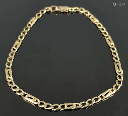 Bracelet, 333/8K yellow gold, lobster clasp, 3,9g, length 22...