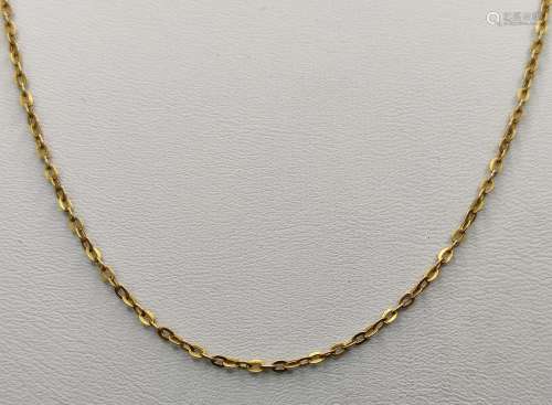 Flat anchor chain with ring clasp, FBM, 585/14K yellow gold,...