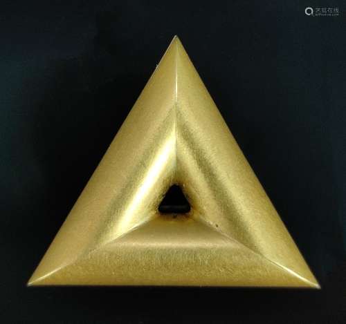 Niessing pendant, as triangle, matted, maker sign, 750/18K y...