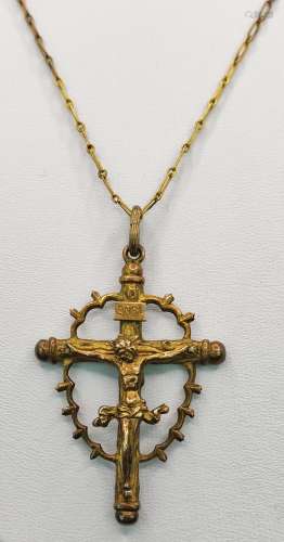 Pectoral cross/Christian cross as pendant, bronze, 5x3,5cm, ...