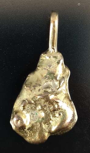 Gold nugget as pendant in 333/585 yellow gold (mixed), 8,9g,...