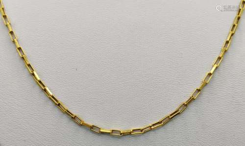 Necklace with rectangular interlocking elements, lobster cla...