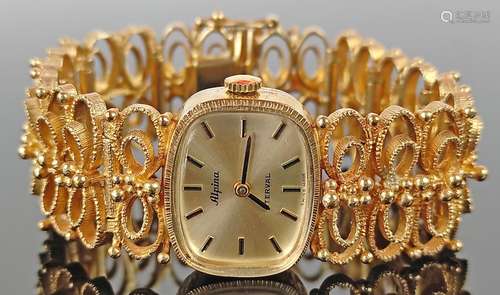 Wristwatch, Alpina, Terval, gold-plated metal, finely crafte...