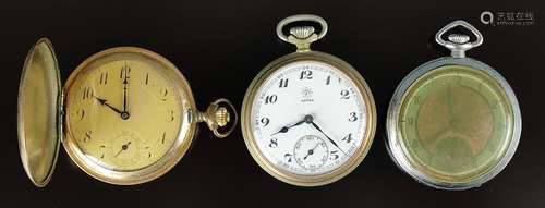 Lot of 3 pocket watches, consisting of a pocket watch with A...