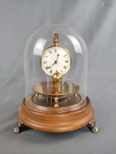 Torsium pendulum clock, free lying movement, glass lintel, o...