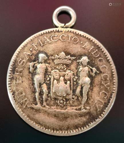 Medal as pendant, Italy, Liguria, Anversa, Maccio 1899, diam...