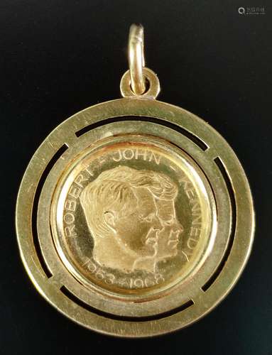 Medal pendant, Robert John Kennedy 1963-1968, medal and sett...