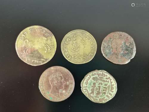 Convolute of 5 antique coins, various Konvolut aus 5 antiken...