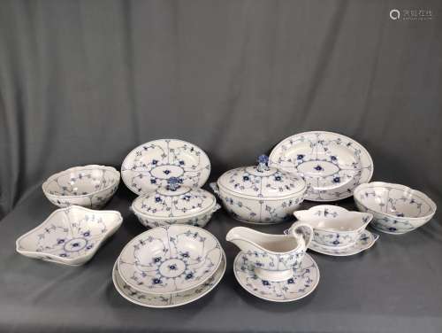 A large dinner service, for 10 persons, Royal Copenhagen, Mu...