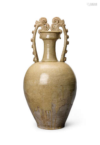 A Massive Straw-Glazed 'dragon-handled' Amphora