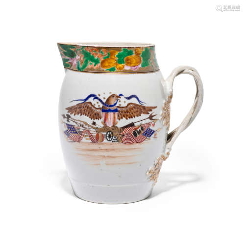 A rare Chinese export Cider Jug with American Eagle design