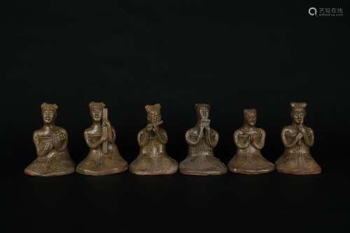 Chinese Set Of Glazed Porcelain Figures