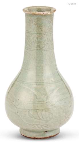 A Chinese Longquan Celadon Bottle Vase