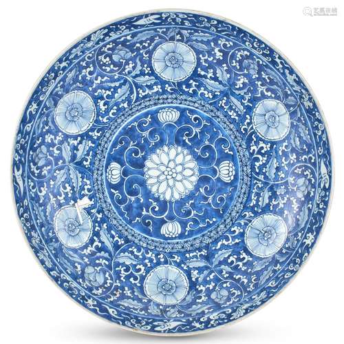 A Chinese Blue and White Porcelain Charger