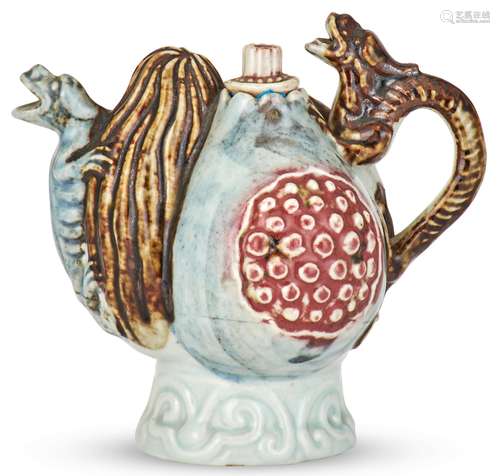 A Chinese Glazed Porcelain 'Dragon and Pomegranate'...