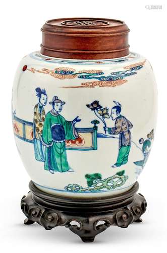 A Chinese Doucai Porcelain Jar