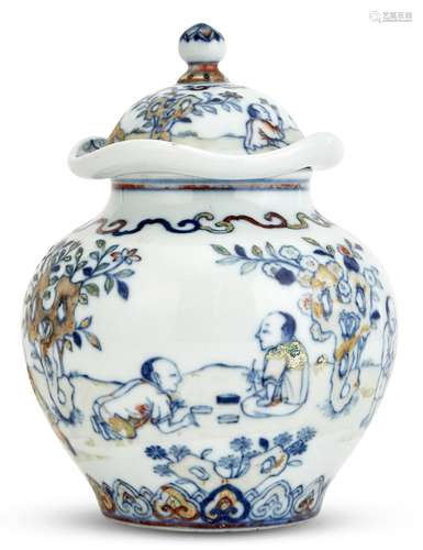 A Chinese Doucai Porcelain Jar and Cover