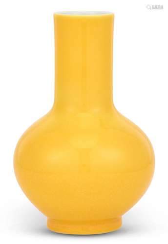 A Chinese Yellow Ground Porcelain Vase