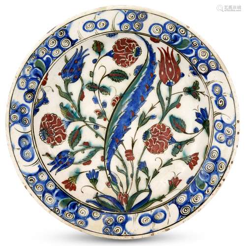 An Iznik Pottery Dish