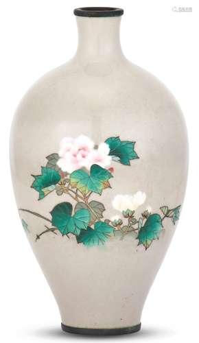 A Fine Japanese Cloisonne Enamel Vase