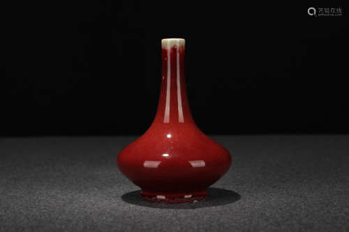 Monochrome red glaze Gall bladder bottle