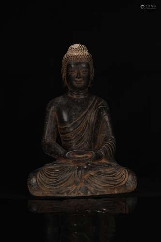 Stone Carving Seated Sakyamuni