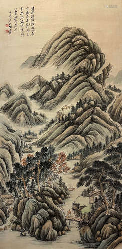 China Zhang Daqian Landscape Hanging Scroll