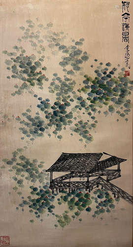 China Qibaishi Landscape Hanging Scroll