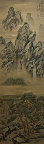 China Tao Lengyue Landscape Hanging Scroll