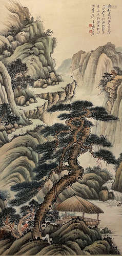 China Zhang Daqian Landscape Hanging Scroll